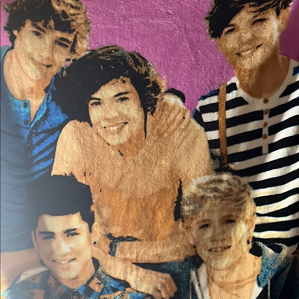😄Vintage one Direction fleece blanket